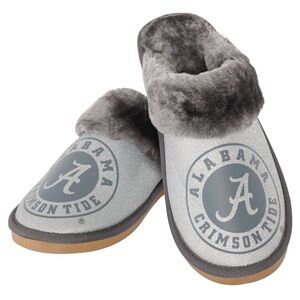 foco Womens NCAA Alabama Logo Glitter Open Back Moccasin Slippers Size 9-10 New